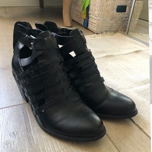 Guess Brand Black Strappy Booties with Buckles